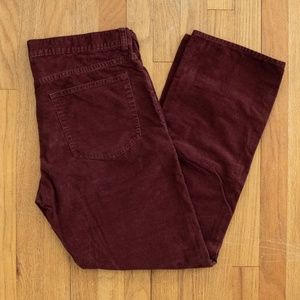 Men J. Crew Corduroy Pants Straight Fit 33x30